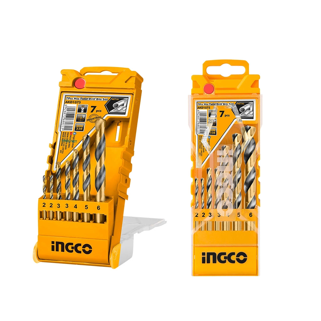 INGCO 7-piece HSS drill bit set 2mm–6mm