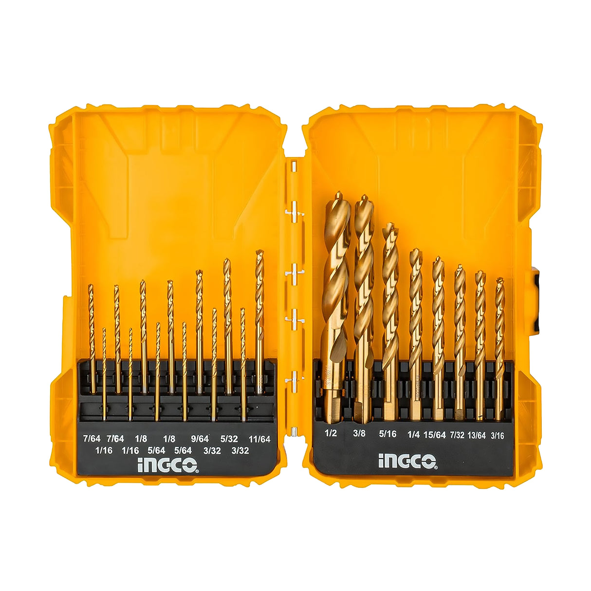 INGCO 21-piece titanium drill bit set