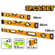 INGCO 3pcs spirit level set 40cm 60cm 100cm – HSL10203