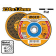 INGCO 230mm (9 inch) abrasive metal cutting disc flat centre – MCD162301