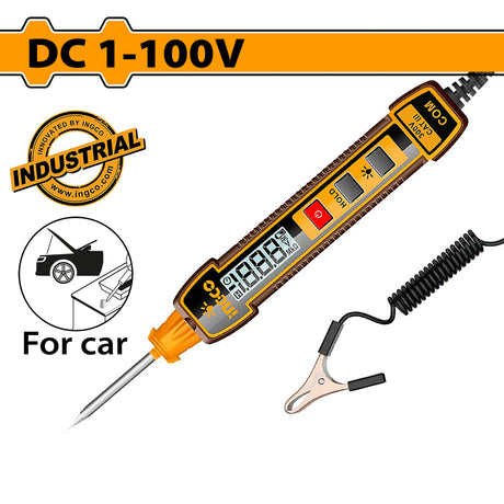 INGCO DC 1–100V digital automotive car electrical circuit tester HSDT41001