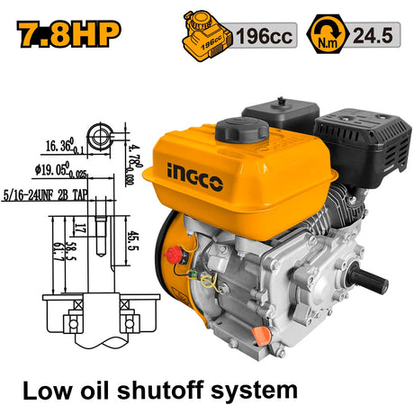 INGCO industrial marine low-speed gasoline engine generator