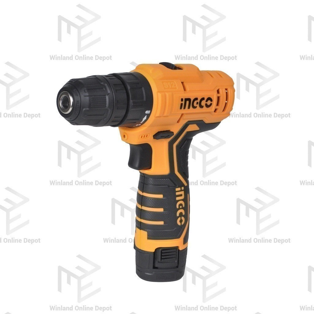 Ingco Lithium-Ion Cordless Drill 12V with 2 Batteries CDLI12325 / CDLI12208 / CDLI12328