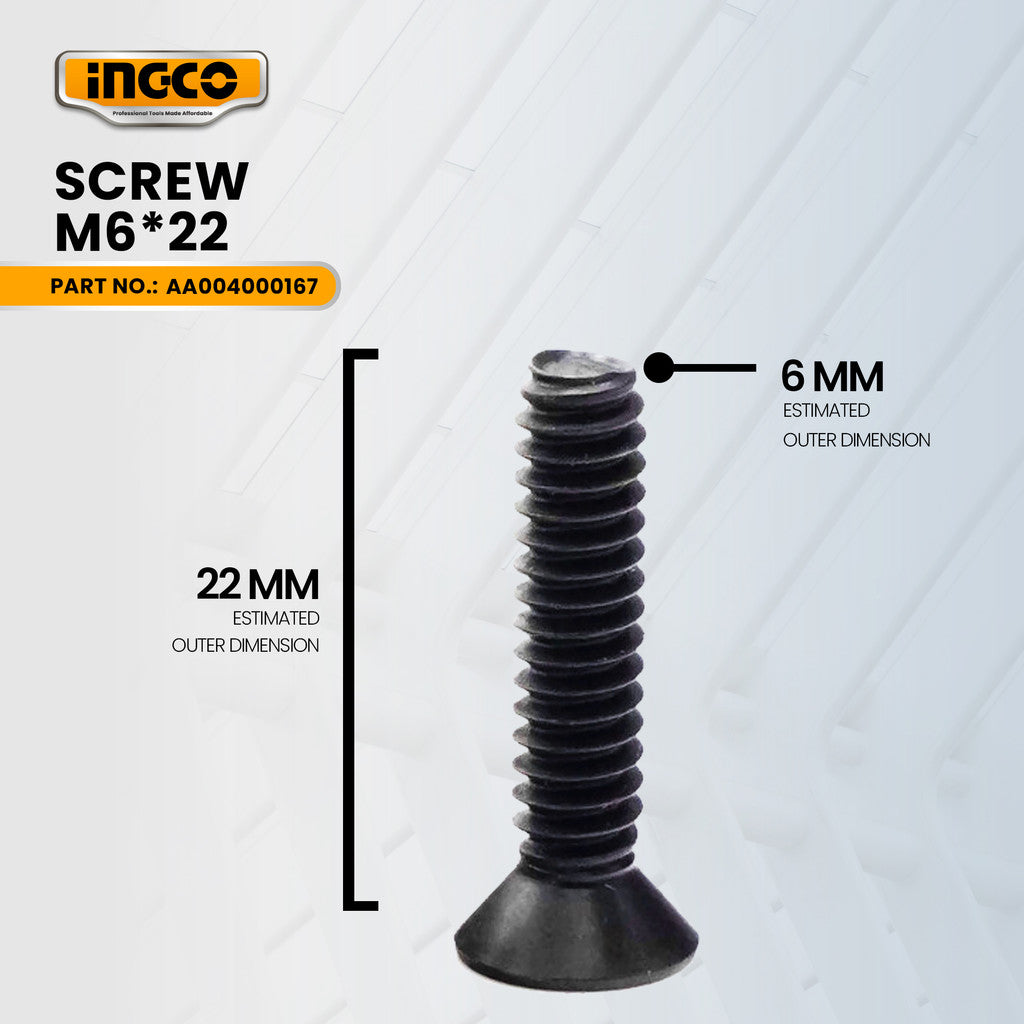 INGCO AA004000167 Screw M6*22 for ID68016P Impact Drill ING-SP