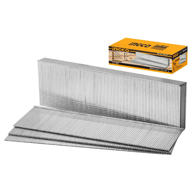 Box of INGCO air brad staple nails 25mm–30mm