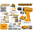 INGCO Lithium-Ion Impact Drill with 165pcs Tools Set HKTHP11651