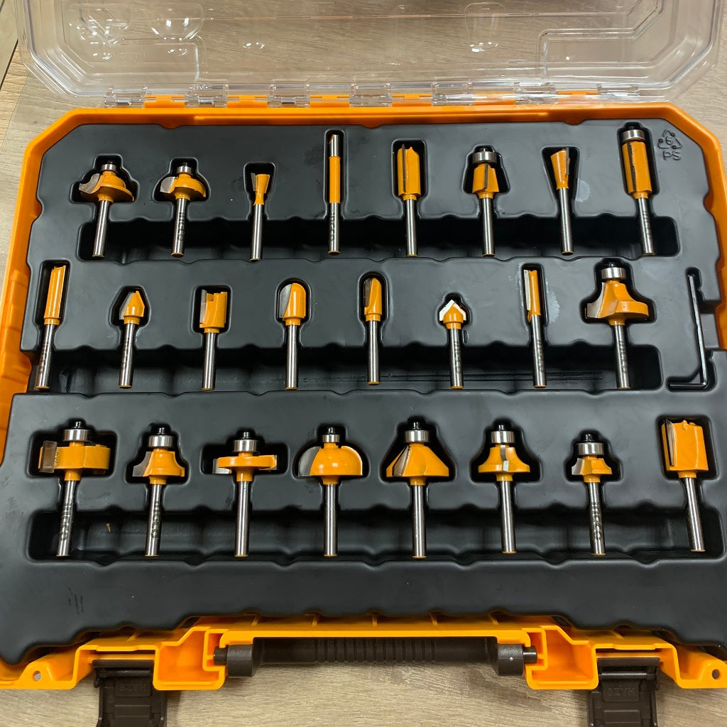 Ingco 24PCS/SET 1/2inches-1/4inches Router Bits Set Shank for Wood ING-HT