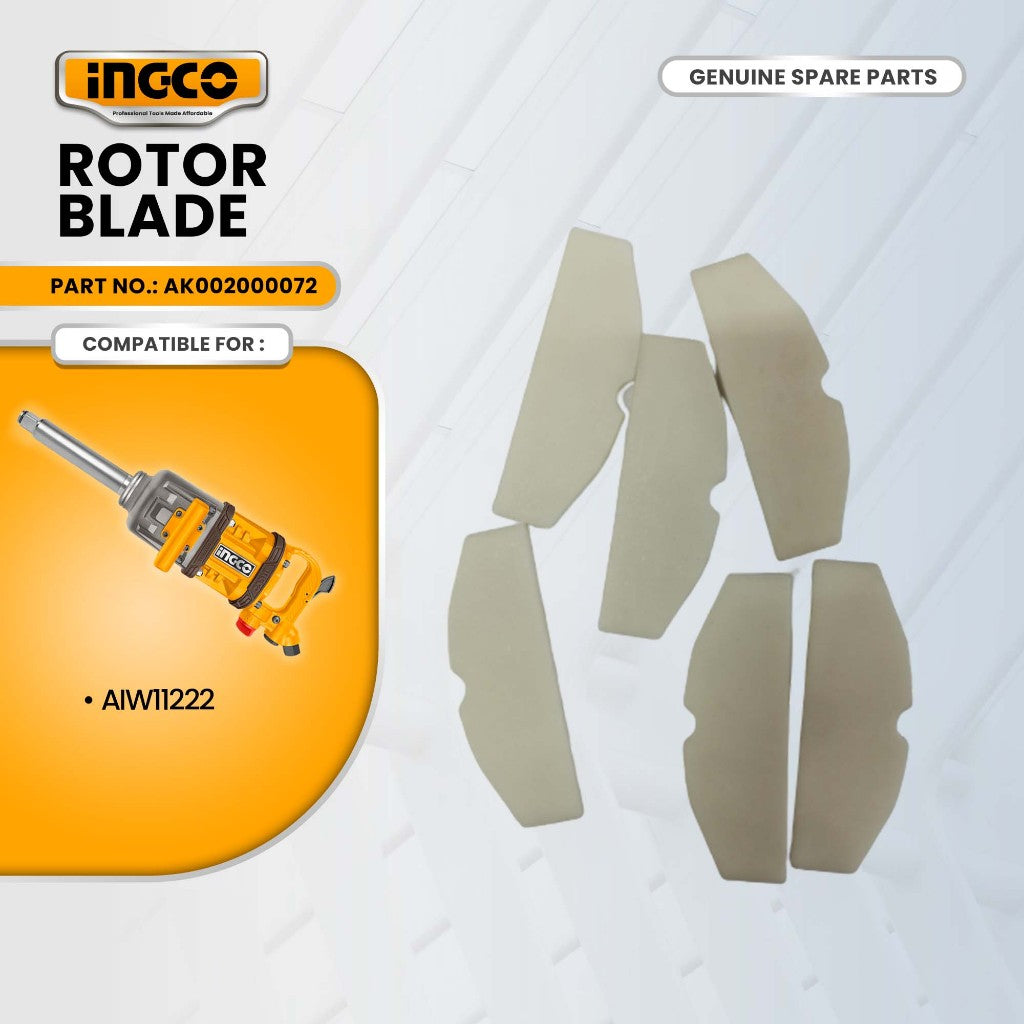 INGCO AK002000072 Rotor Blade for AIW11222 Air Impact Wrench 1" Big ING-SP