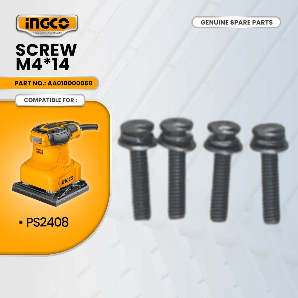 INGCO AA010000068 Screw M4*14 for PS2408 palm Sander 240W ING-SP