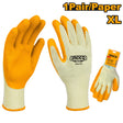 INGCO HGVL05 industrial safety gloves, latex palm with polyester shell