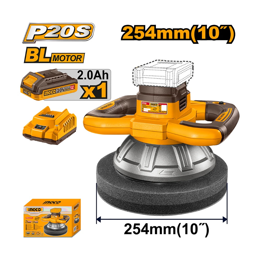 P20S/20V Lithium-Ion Cordless Polisher (2500rpm/254mm (10") ING-CT