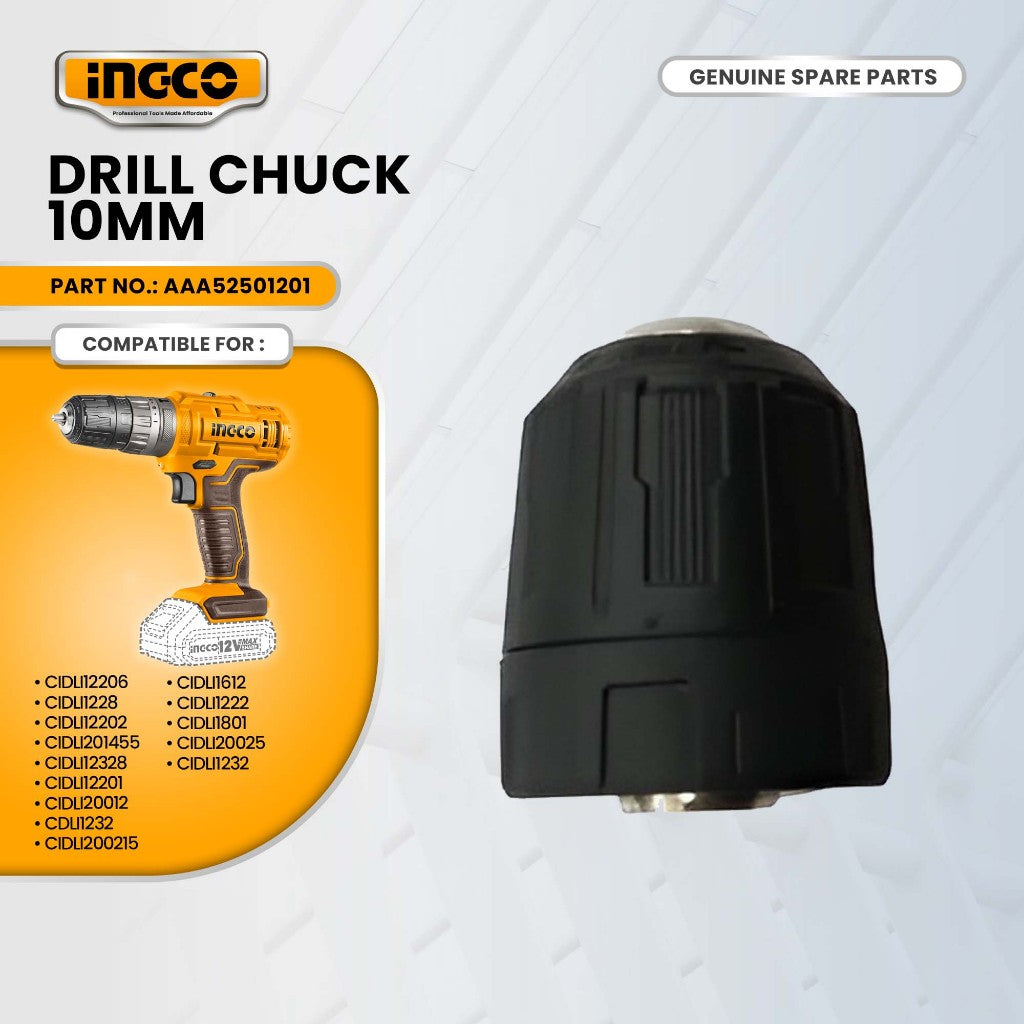 INGCO AAA52501201 Drill Chuck 10mm for CIDLI12206 12V 20Nm Cordless Impact Drill ING-SP