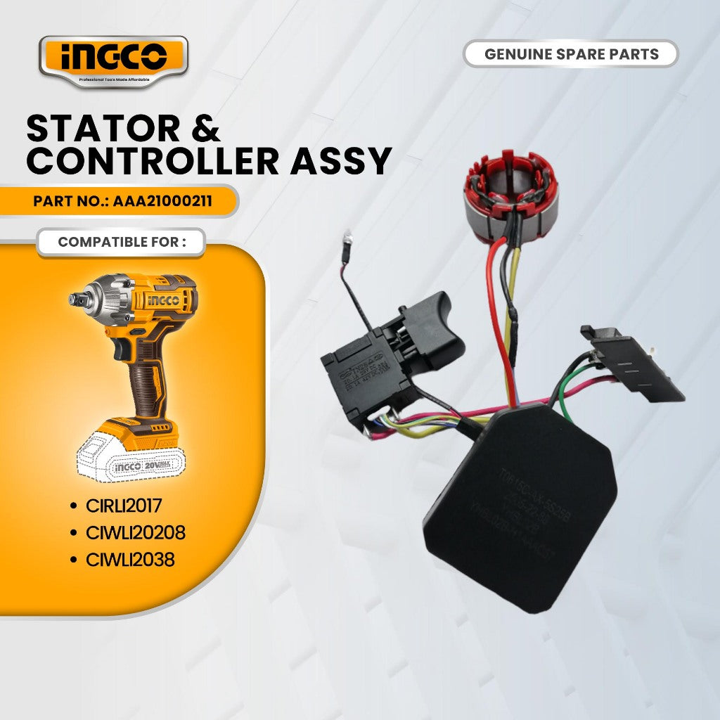 INGCO AAA21000211 Stator & Controller Assy for CIRLI2017 Li-Ion Impact Driver 20V ING-SP