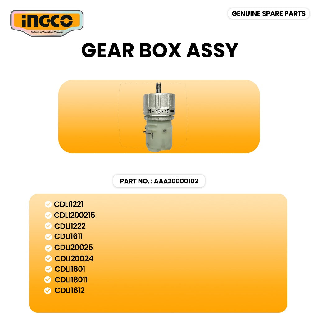 INGCO AAA20000102 Cordless Drill Gear Box Assy ING-SP