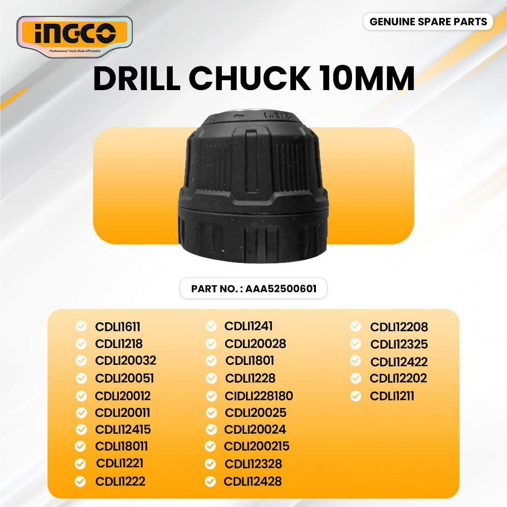INGCO AAA52500601 Li-Ion Cordless Drill Chuck 10mm ING-SP