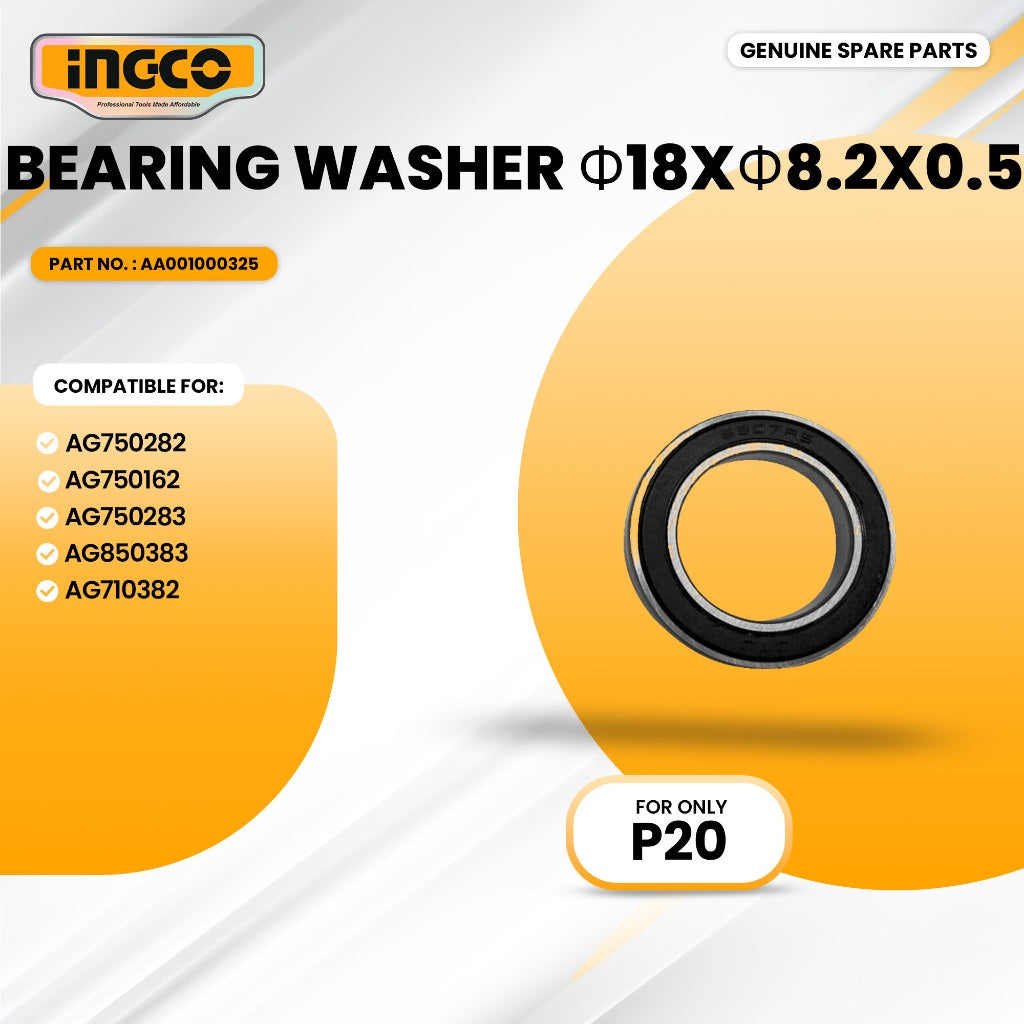 INGCO AA001000325 Angle Grinder Bearing Washer Φ18Xφ8.2X0.5 ING-SP