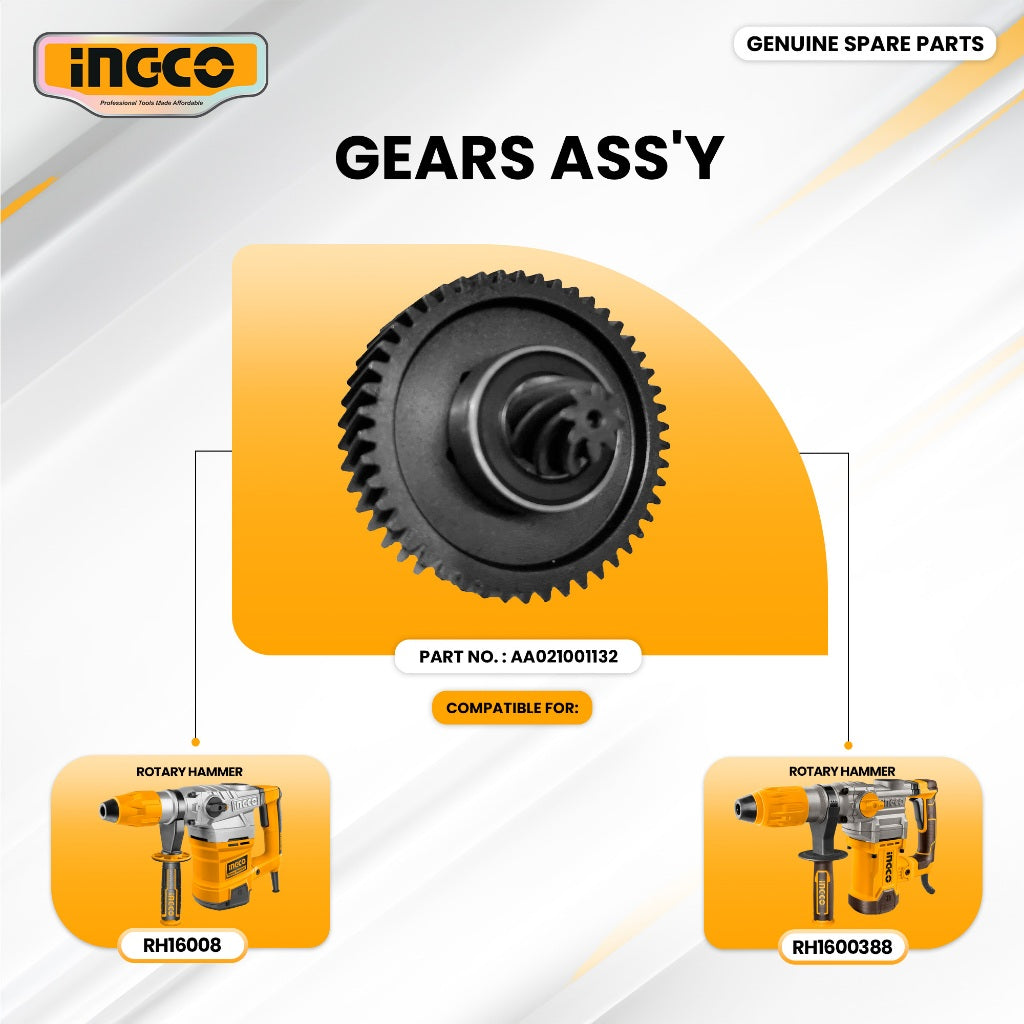 INGCO AA021001132 Rotary Hammer 1600W Gears Ass'Y ING-SP