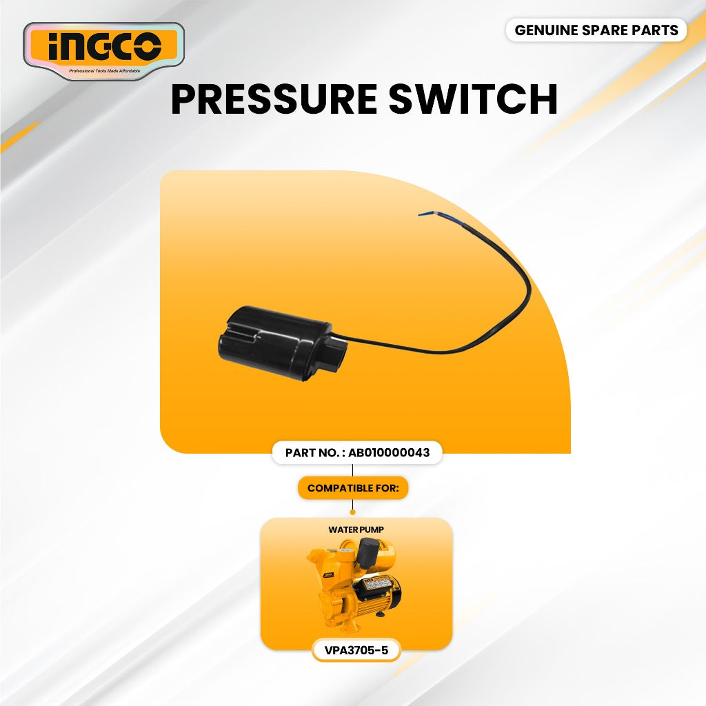INGCO AB010000043 Self-Priming Peripheral Pump 370W (0.5HP) Pressure Switch ING-SP