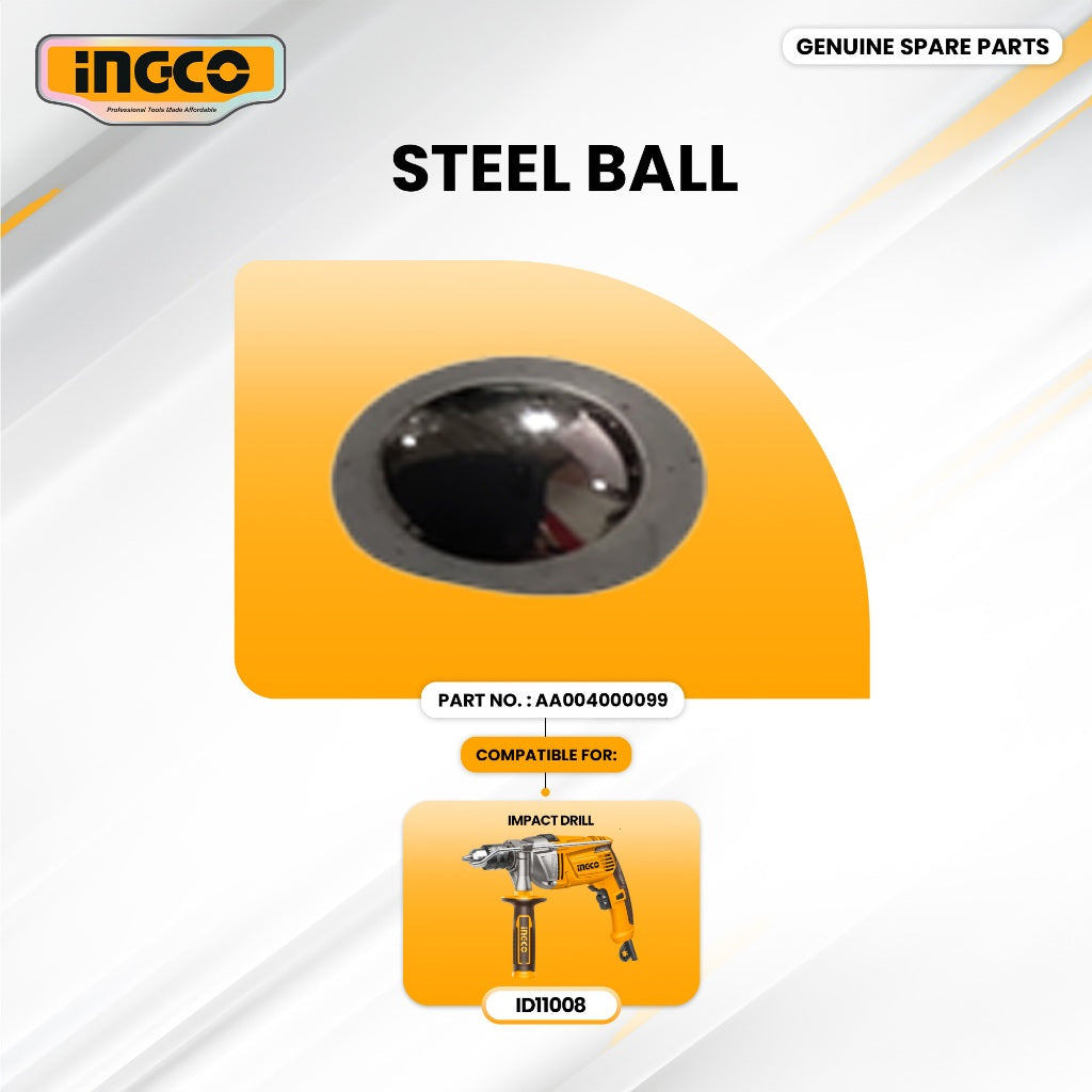 INGCO AA004000099 Steel Ball for ID11008 Impact Drill 1100W 13mm ING-SP