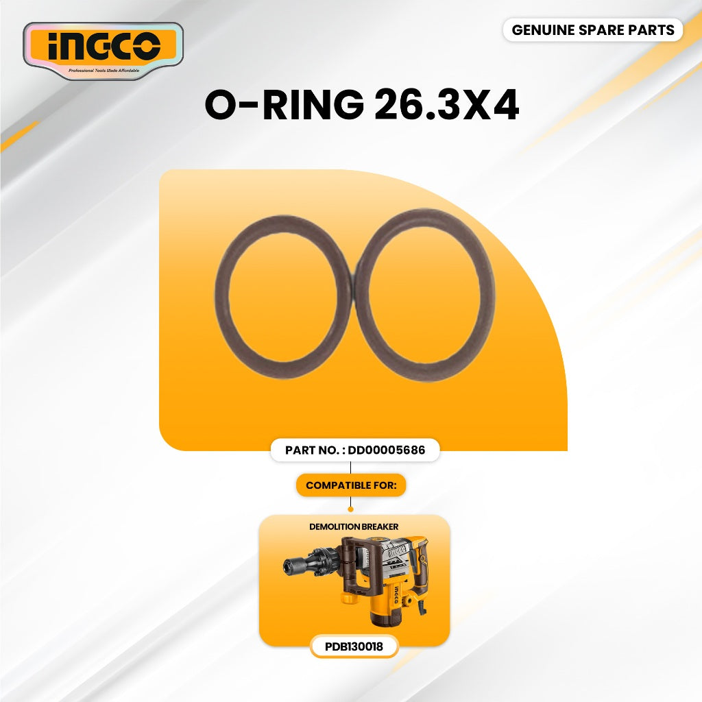 INGCO DD00005686 O-ring 26.3X4 for PDB130018 DD00005686 Demolition Breaker 1300W ING-SP