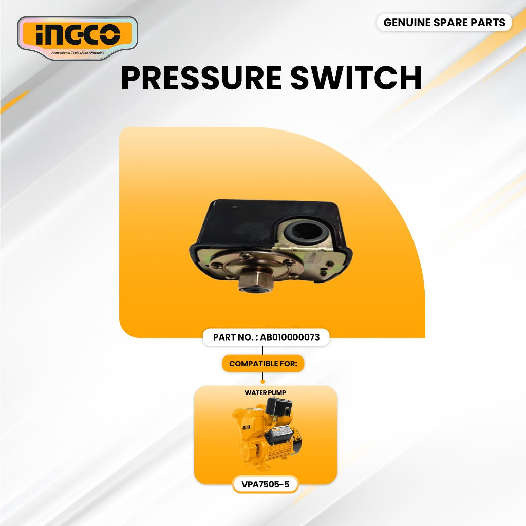 INGCO AB010000073 Pressure Switch for VPA7505-5 Self-Priming Peripheral Pump 750W (1.0HP) ING-SP