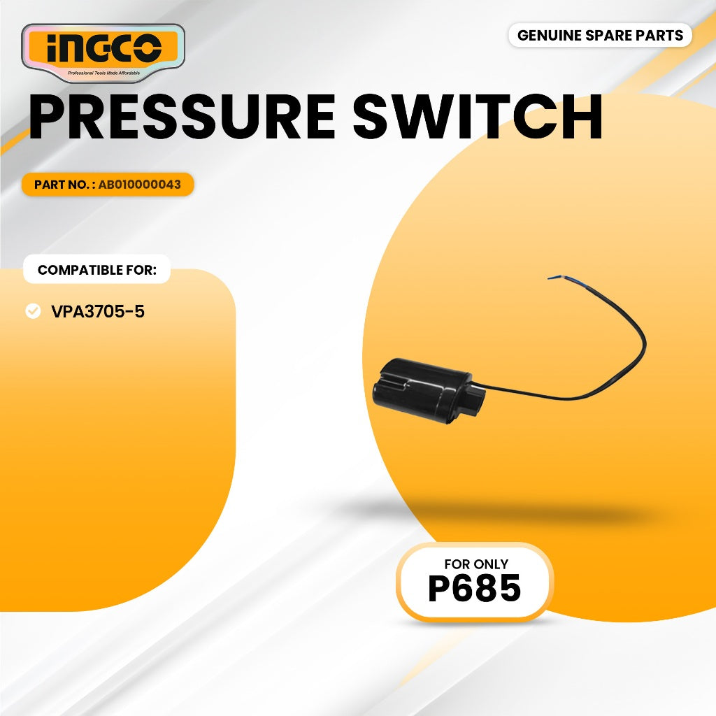 INGCO AB010000043 Self-Priming Peripheral Pump 370W (0.5HP) Pressure Switch ING-SP