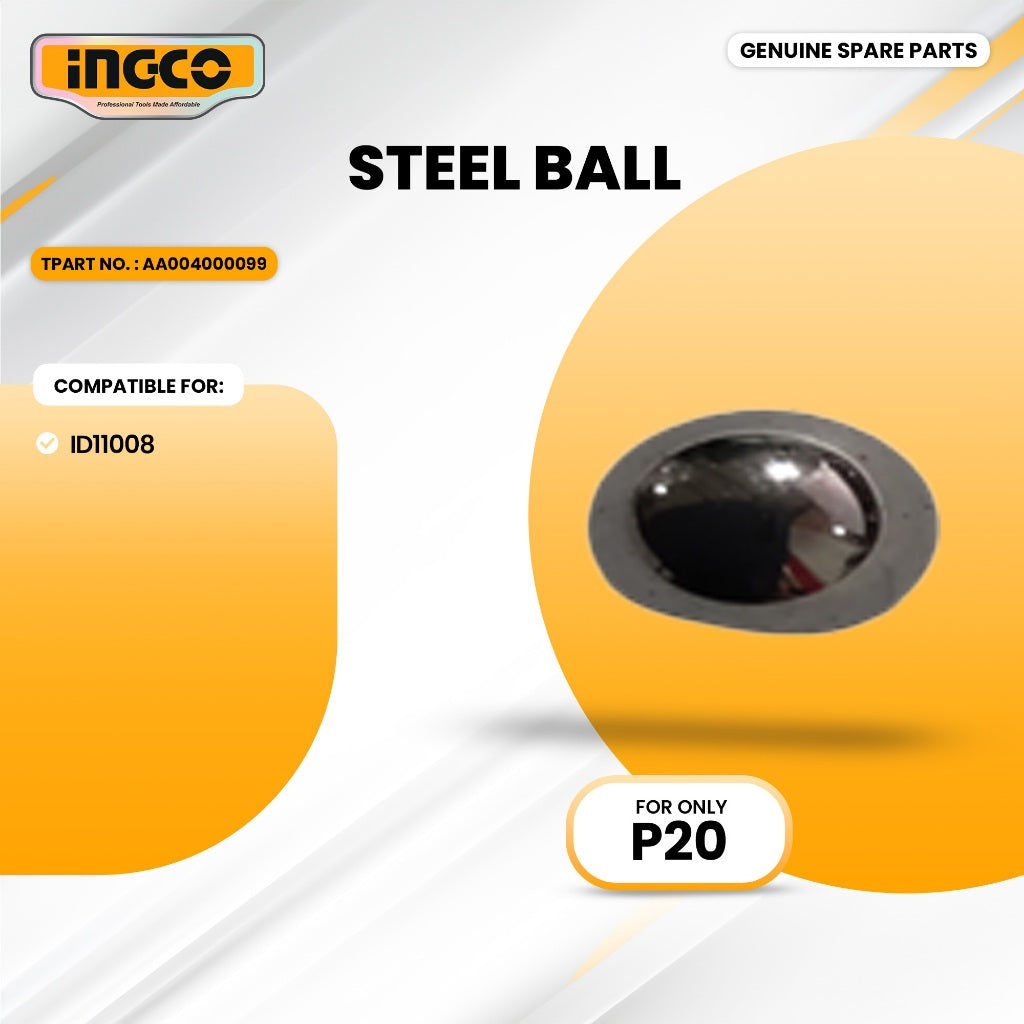 INGCO AA004000099 Steel Ball for ID11008 Impact Drill 1100W 13mm ING-SP