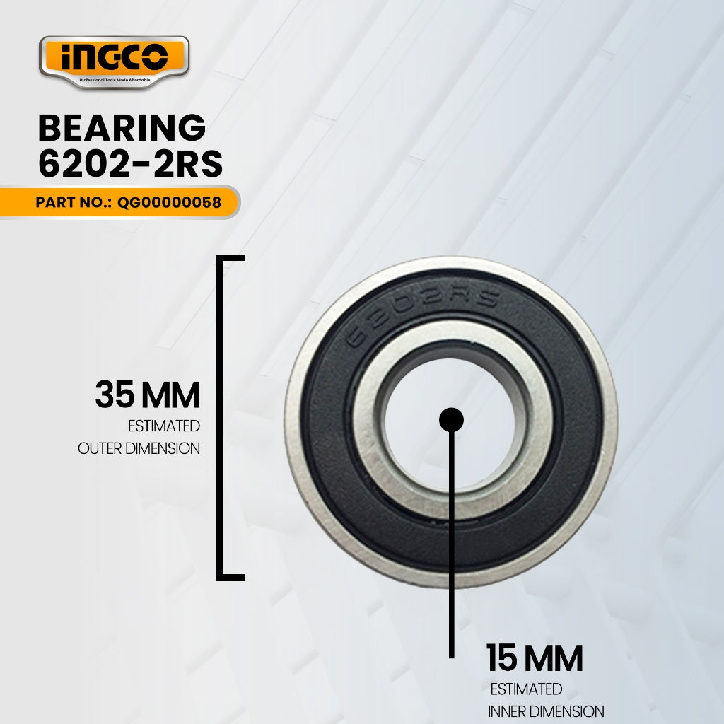 INGCO QG00000058 Bearing (6202-2RS) for COS243558 Cut-Off Saw 2400W ING-SP