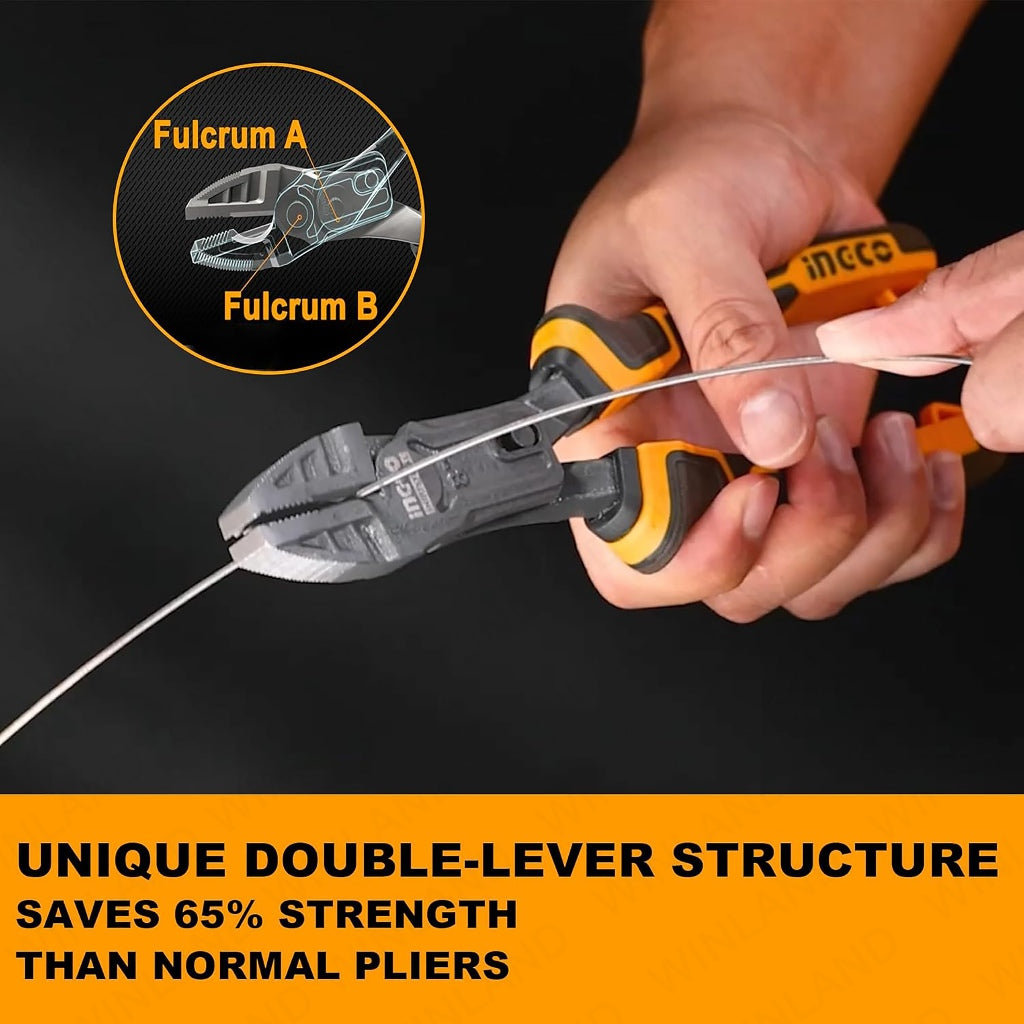 ingco 3pcs/set compound action pliers with tpr 3-color handle hkcps5831 ing-ht alternate view