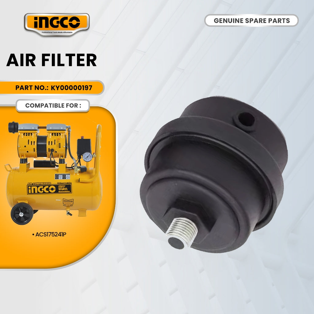 INGCO KY00000197 Air Filter for ACS175241P Air Compressor Oilless 750W (1HP) 24L ING-SP