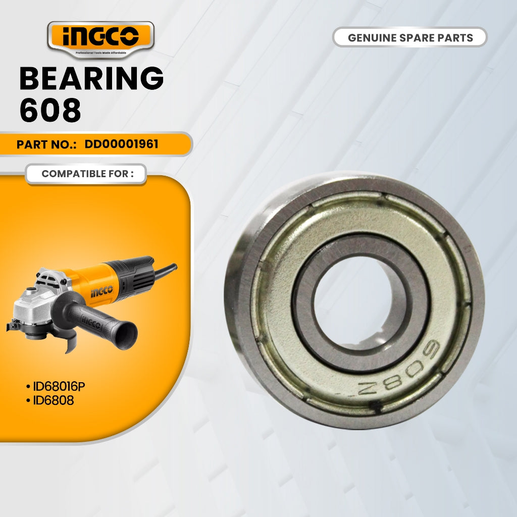 INGCO DD00001961 Bearing 608 for ID68016P Impact Drill 680W (SP) ING-SP
