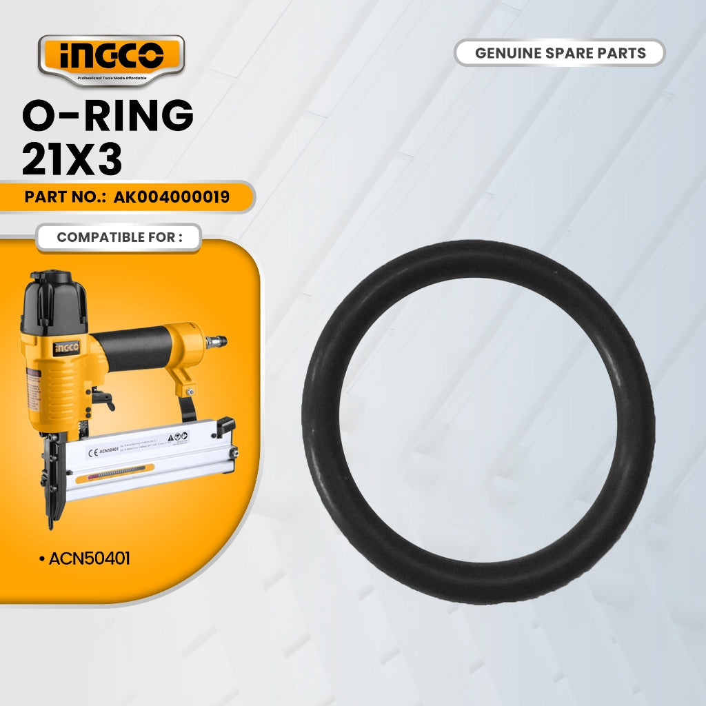 INGCO AK004000019 O-Ring 21x3 for ACN50401 2 in 1 Combo Air Brad Nailer ING-SP