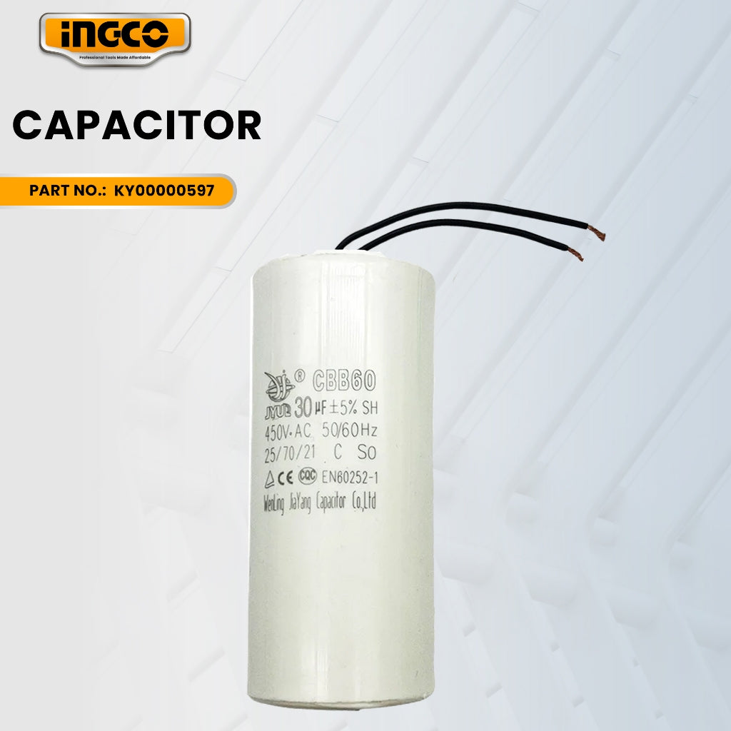 INGCO KY00000597 Capacitor for ACS224501P Air Compressor Oilless (X2) 1500W (4HP) 50L ING-SP