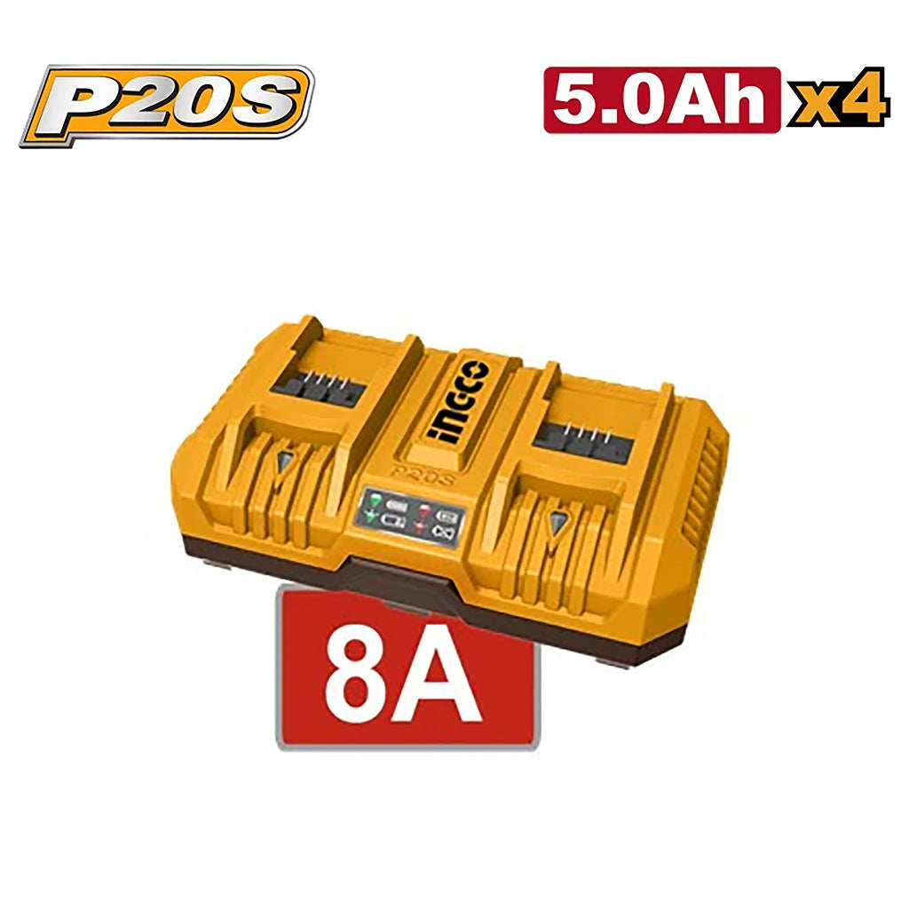 Ingco P20S/20V Lithium-Ion Battery and Charger 5PCS Combo Kit FBCLI20285 ING-CT