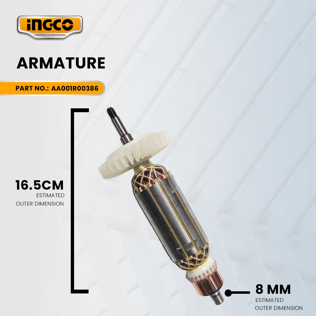 INGCO AA001R00386 Armature for AG96082 Angle Grinder 960W 4 ING-SP