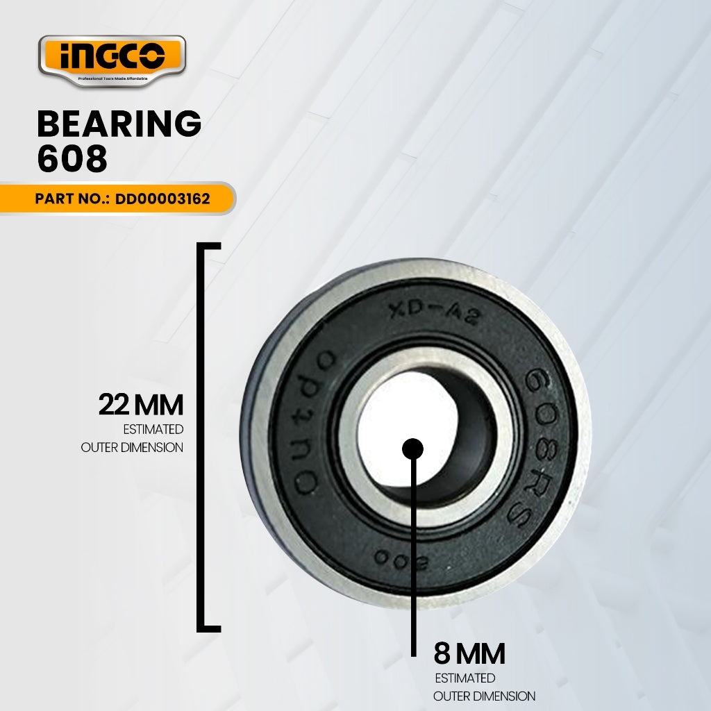 INGCO DD00003162 608 Bearing for RGH6528 Rotary Hammer 650W ING-SP