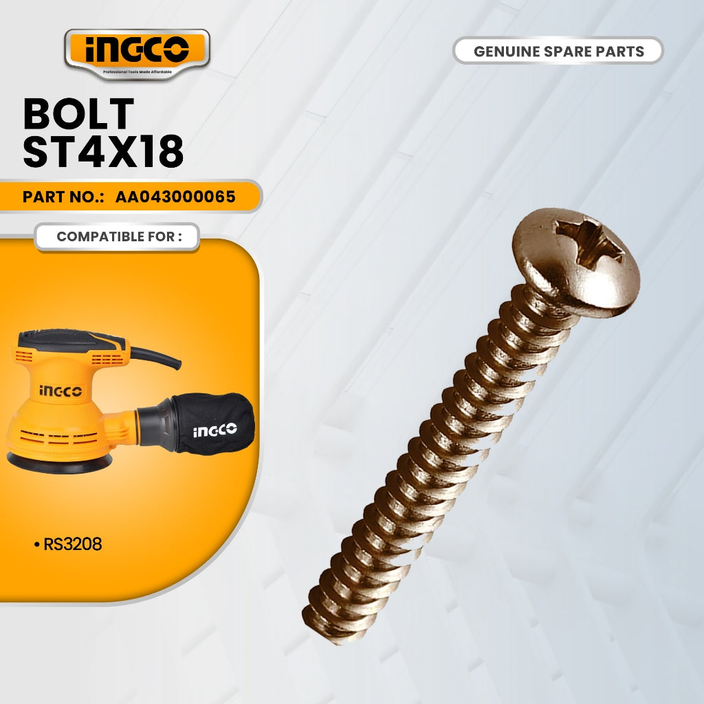 INGCO AA043000065 Bolt St4x18 for RS3208 Rotary Sander 320W ING-SP