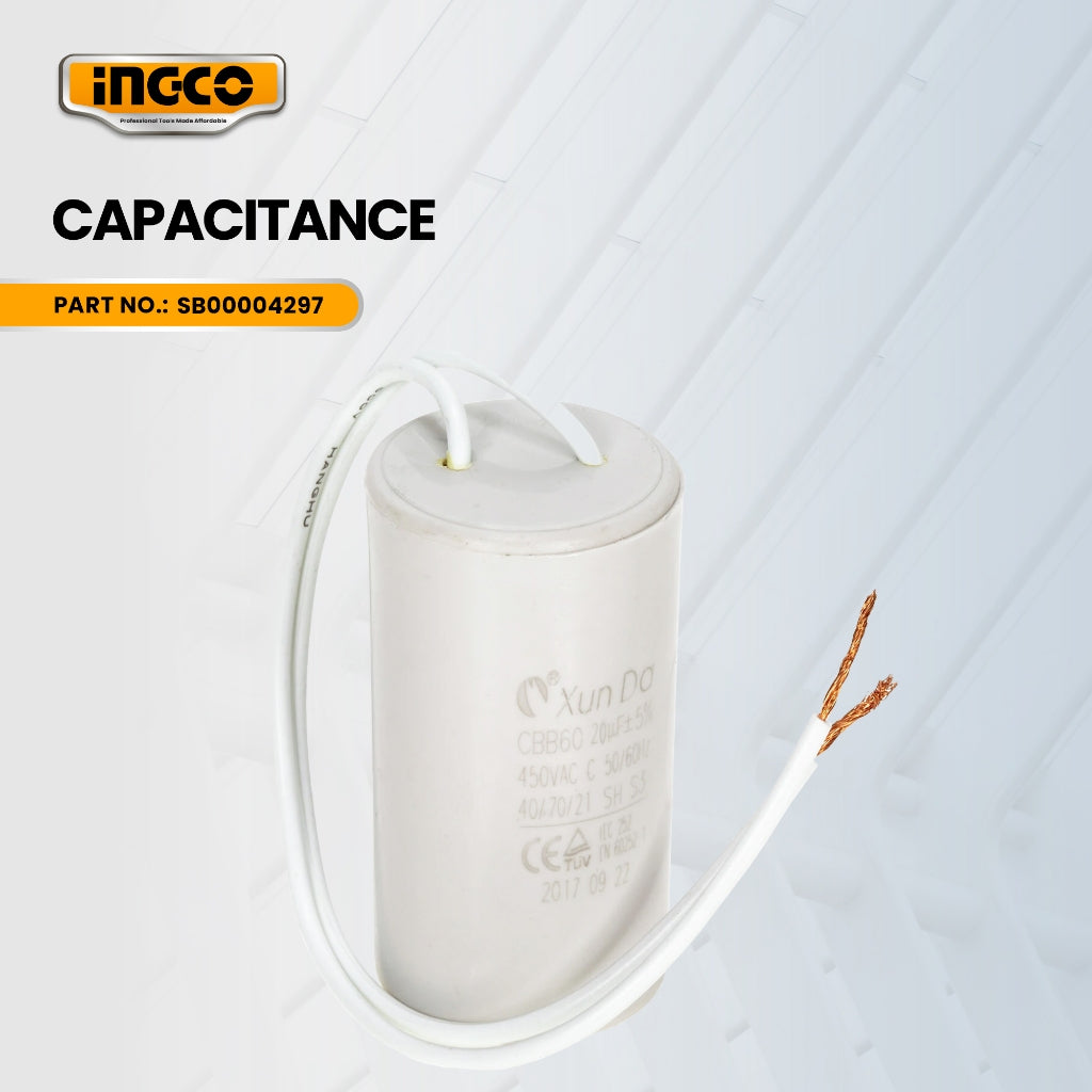 INGCO SB00004297 Capacitance For SPD10001-5 1.5Hp Submersible Sewage Water Pump ING-SP