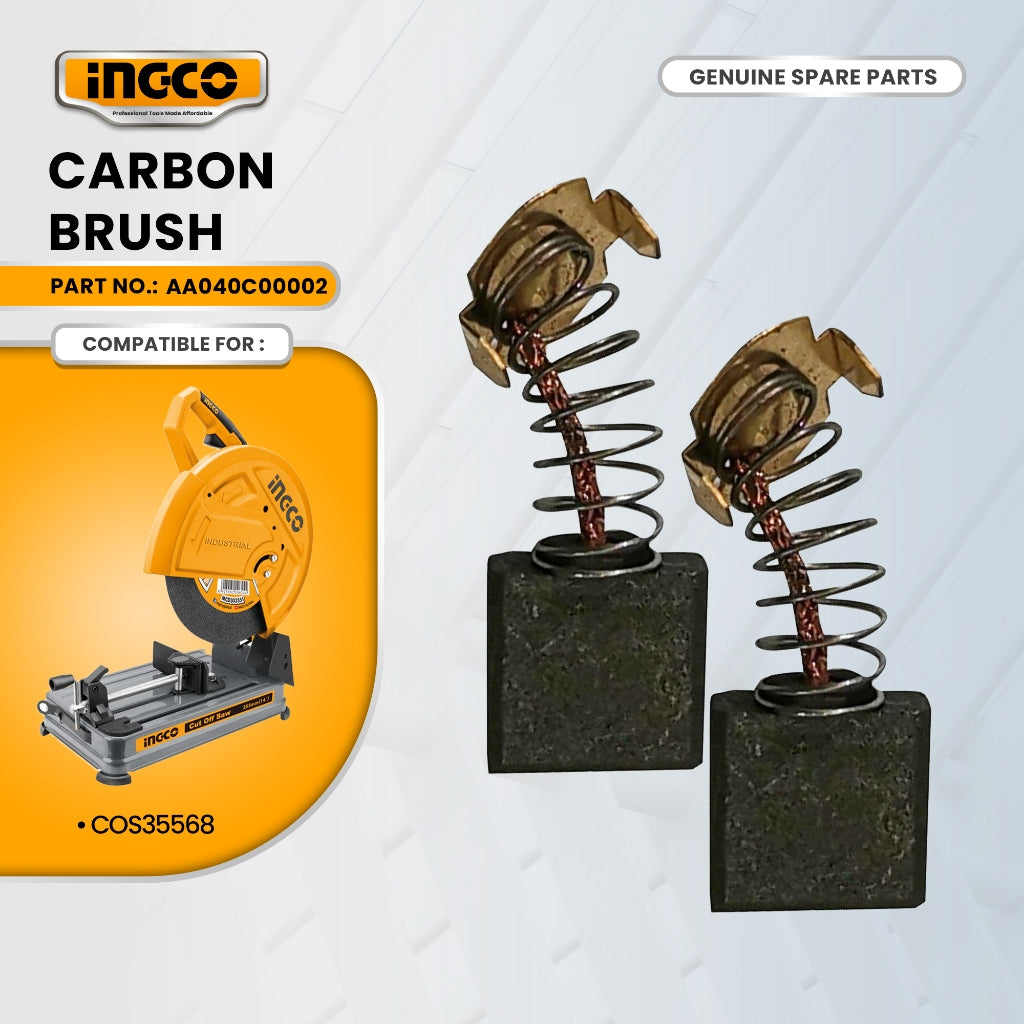 INGCO AA040C00002 Carbon Brush for COS35568 Cut Off Saw Machine 14" 2200W-2400W ING-SP