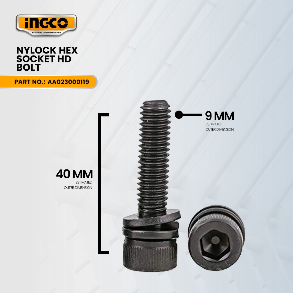 INGCO AA023000119 Nylock Hex Socket HD Bolt for PDB170082 Demolition Breaker 1700W ING-SP