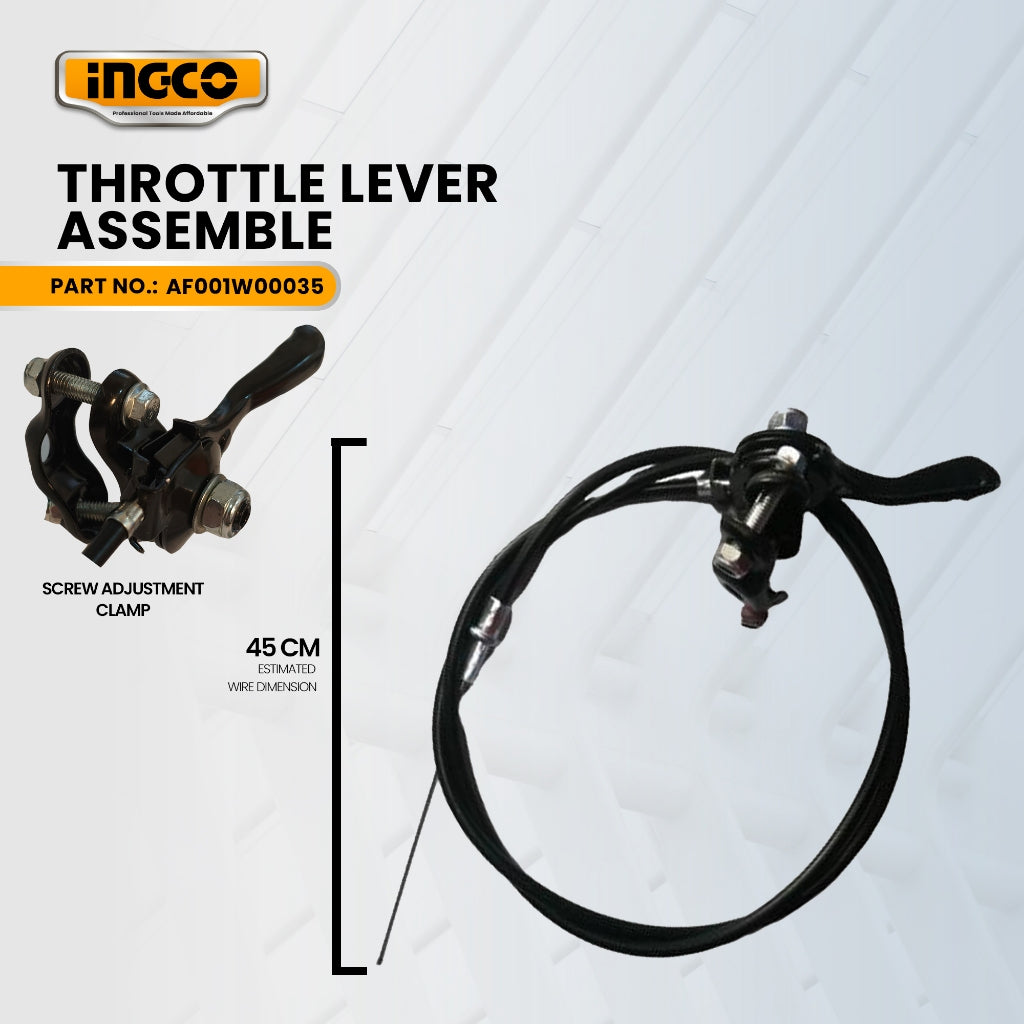 INGCO AF001W00035 Throttle Lever Assembly for GSF16-2 Gasoline Engine Floor Saw / Asphalt / Concrete ING-SP