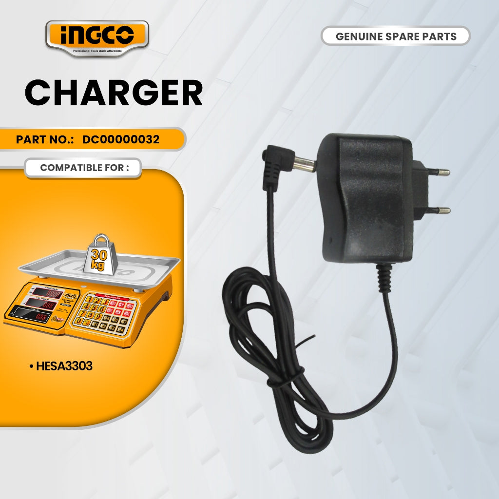 INGCO DC00000032 Charger for HESA3303 Electronic Scale 30KG ING-SP