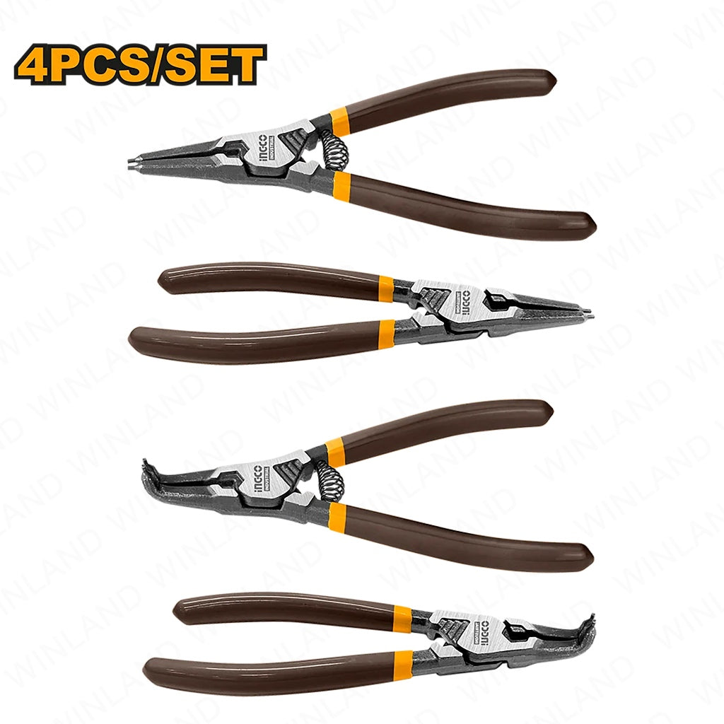 Ingco 5inches(125mm) Set of 4 Pieces Circlip Pliers HCCPS26125 ING-HT