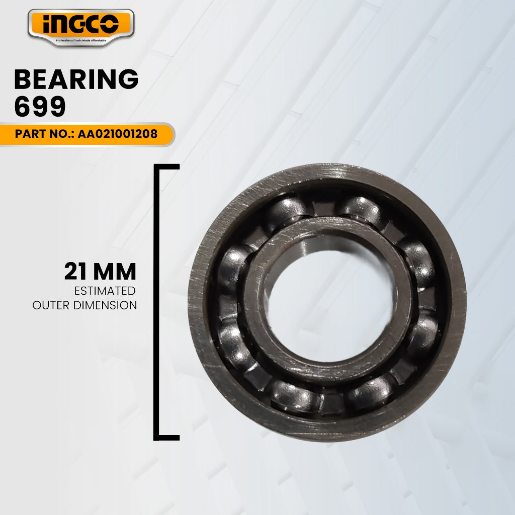 INGCO AA021001208 Rotary Hammer Bearing 699 for CRHLI202289 Li-Ion Rotary Hammer 20V ING-SP