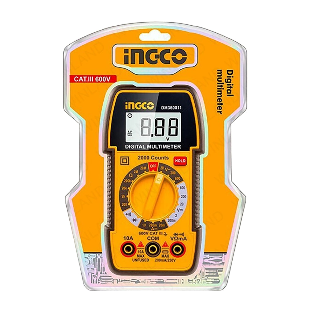Ingco Digital Multimeter True RMS 2000 Counts with AC / DC Measurement DM360011 ING-PT