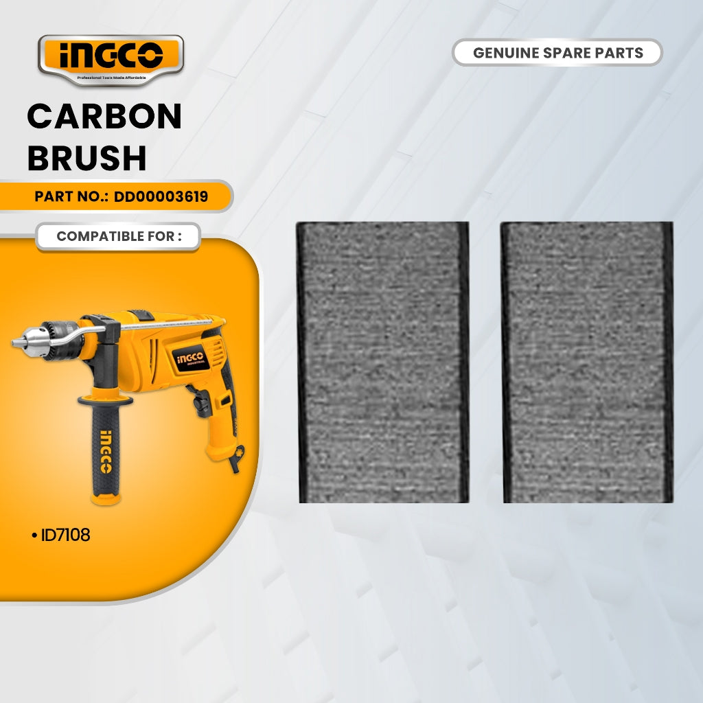 INGCO DD00003619 Carbon Brush for ID7108 Impact Drill 710W ING-SP