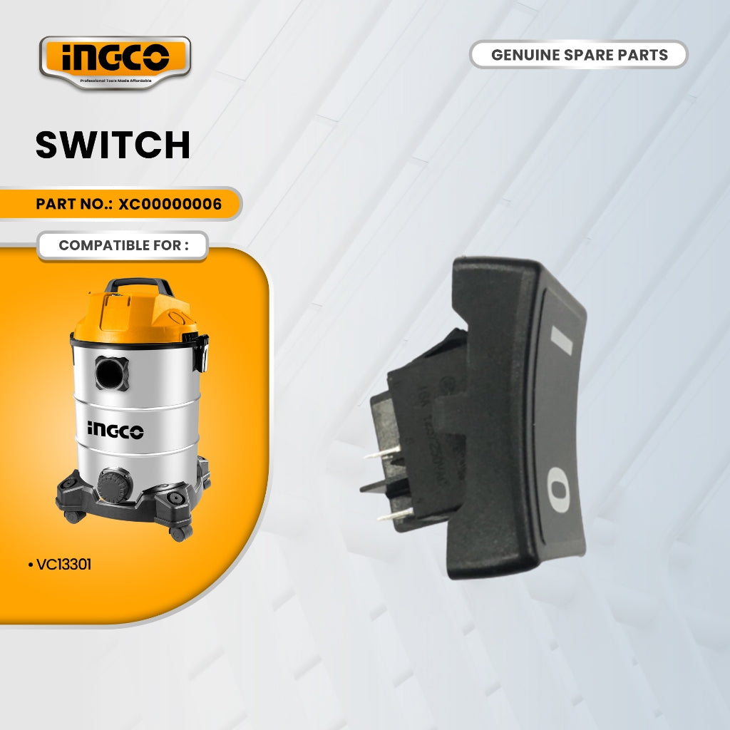 INGCO XC00000006 Switch for VC13301 Vacuum Cleaner 1300W 30L ING-SP