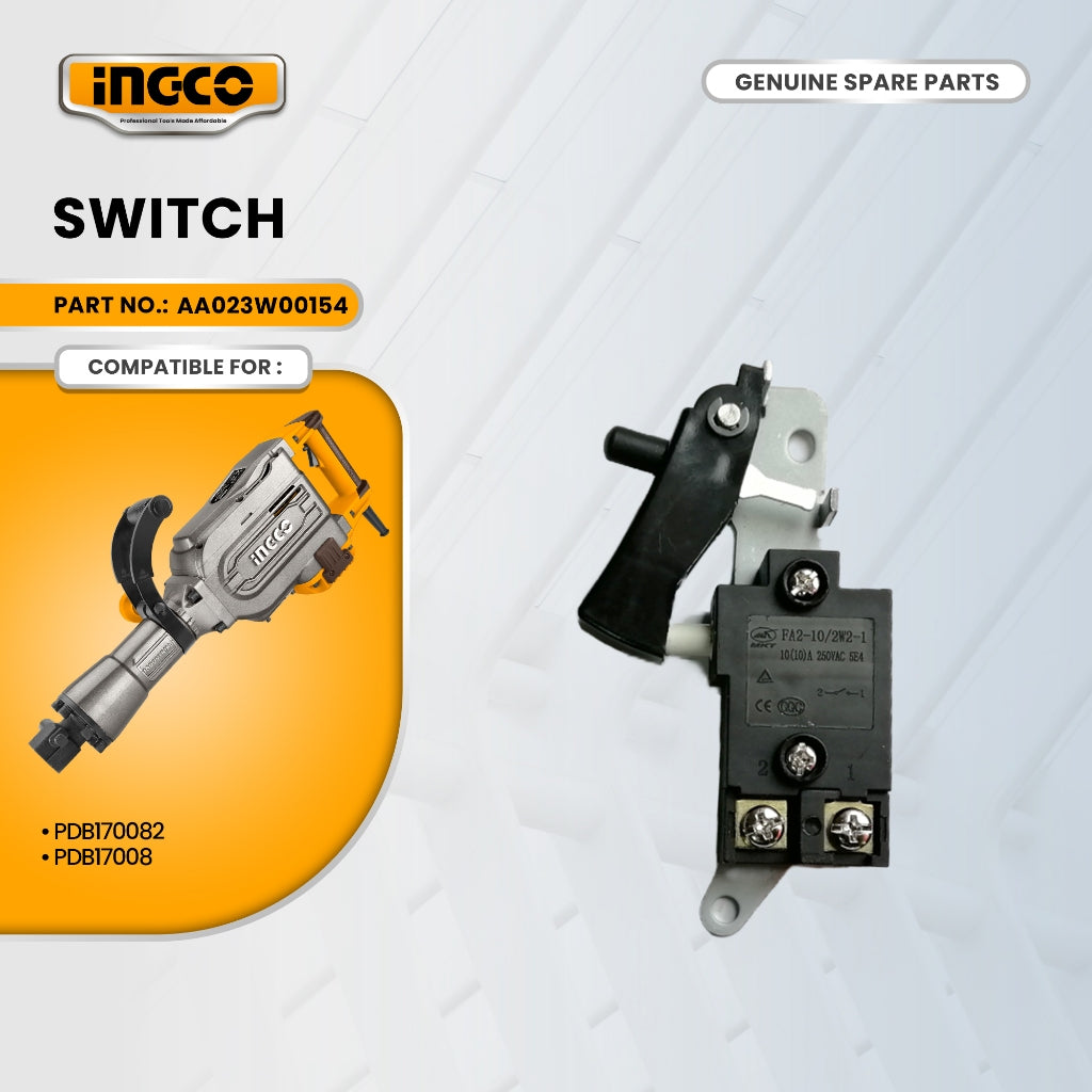INGCO AA023W00154 Switch for PDB170082 Demolition / Jack Hammer 1700W ING-SP