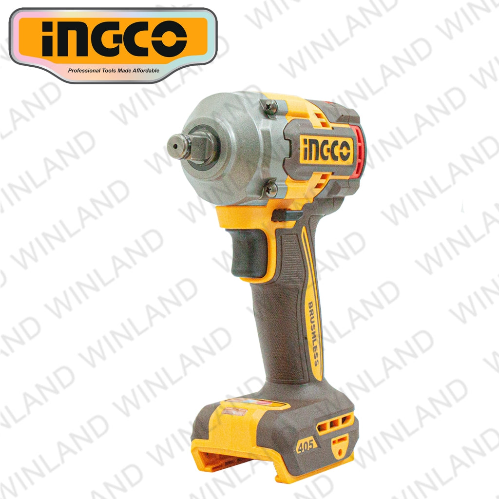 Ingco P20S 20V Brushless Cordless Impact Wrench 405Nm Lithium-Ion-CIWLI20451 ING-CT