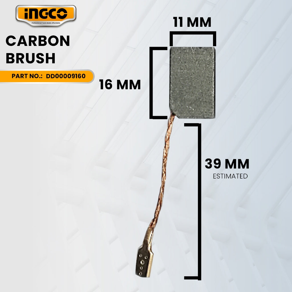 INGCO DD00009160 Carbon Brush for AG96082 Angle Grinder 950W 4" ING-SP